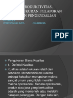 MENINGKATKAN PRODUKTIVITAS DENGAN PENGUKURAN BIOAYA KUALITAS