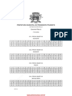 Prova Objetiva: Oncurso Úblico