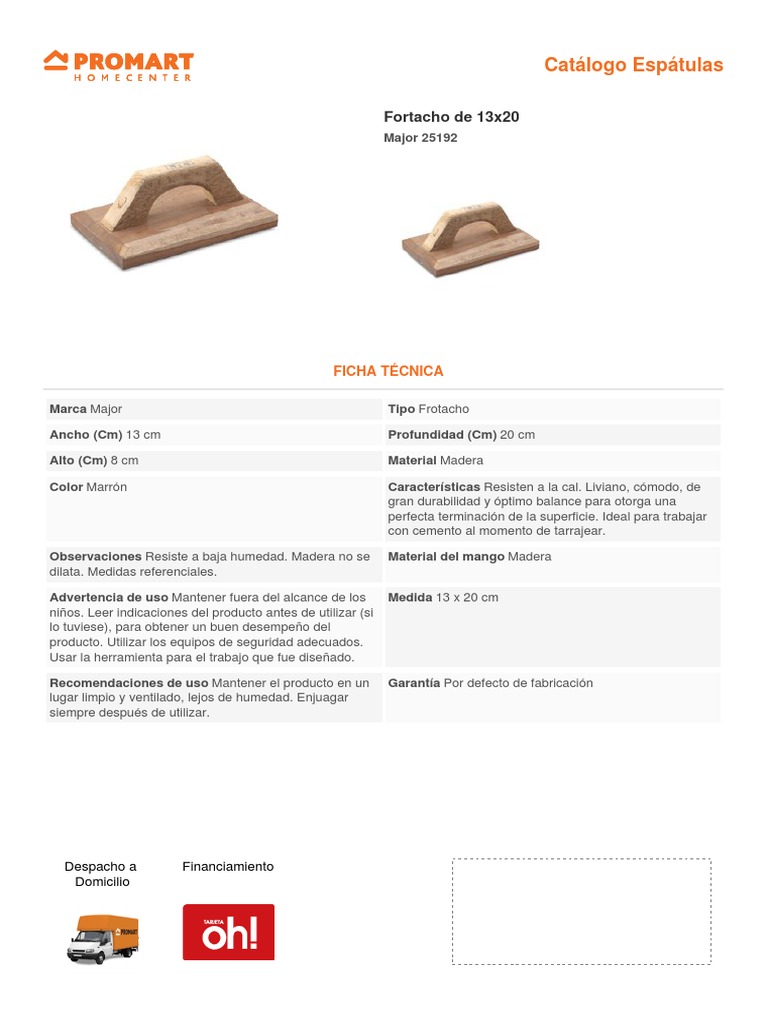 Ficha Técnica del Fortacho de Madera | PDF