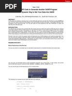 Write SAS® Code To Generate Another SAS® Program A Dynamic Way To Get Your Data Into SAS®