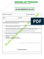 Modelo - Ficha de Recebimento de EPI's PDF