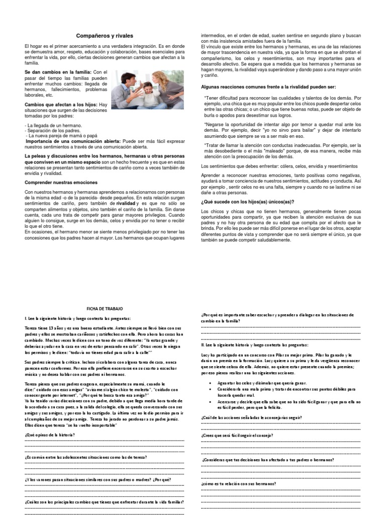 Compañeros y Rivales | PDF | Envidia