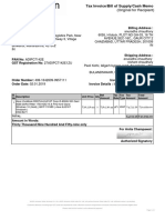 Tax Invoice for Asus Laptop