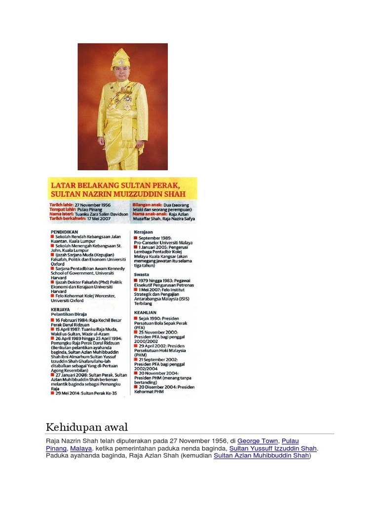 Maklumat Tentang Sultan