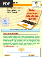 Computer Science: Data-Structures: Lists, Stacks, Queues