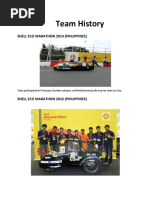 Team History: Shell Eco Marathon 2014 (Philippines)