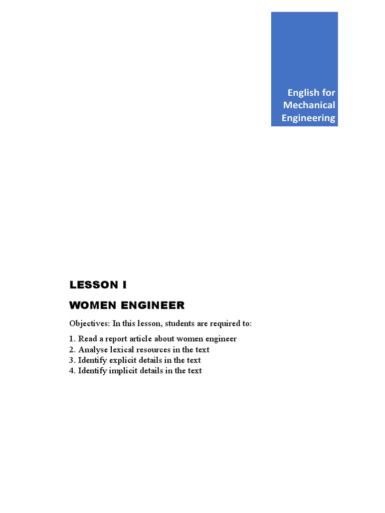 Lesson 1 | PDF | United Kingdom | Engineer