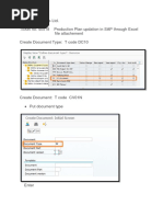 Waaree Energies Ltd. Ticket No: 40518 Production Plan Updation in SAP Through Excel File Attachement Create Document Type: T Code DC10