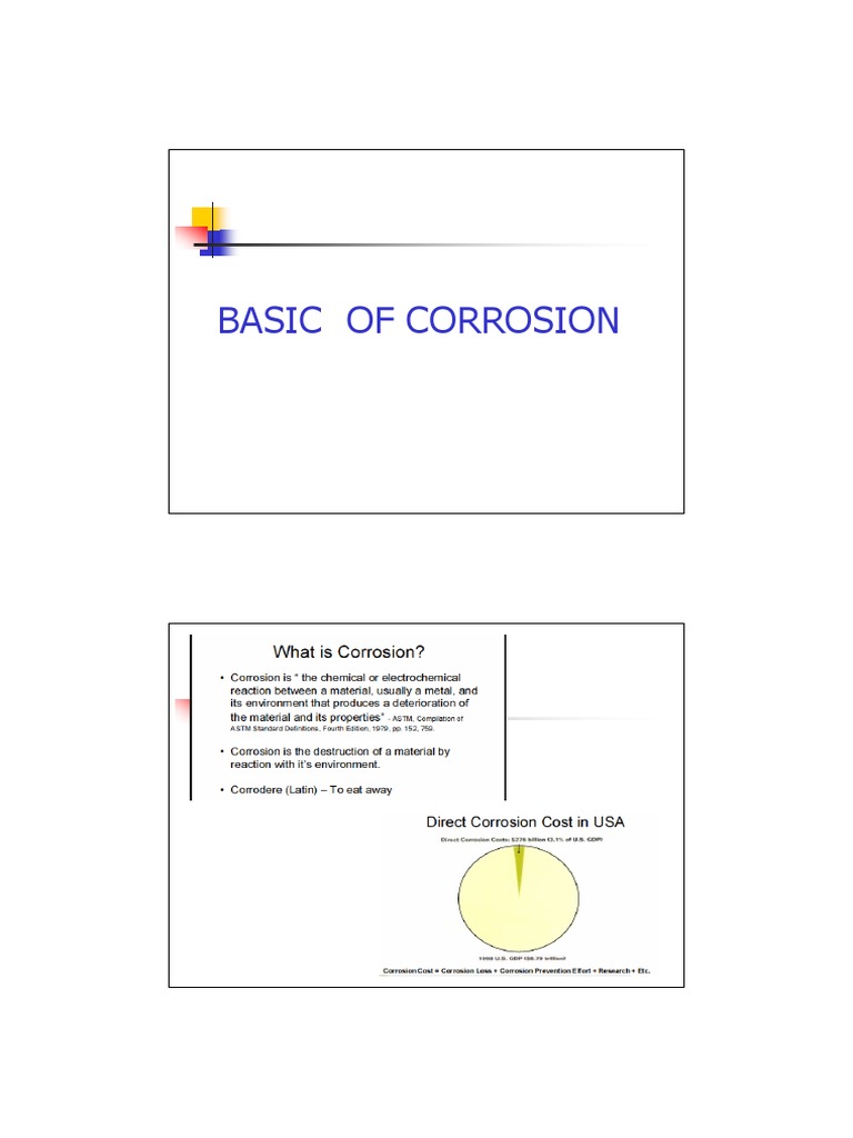 Basic Corrosion | PDF | Corrosion | Electrochemistry
