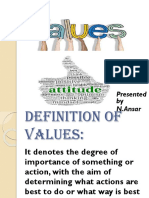 Values and Attitudes Ppt