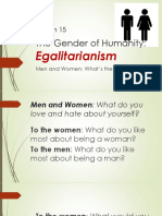 Lesson 15 - The Gender of Humanity (Egalitarianism)