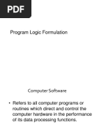 Program Logic Formulation