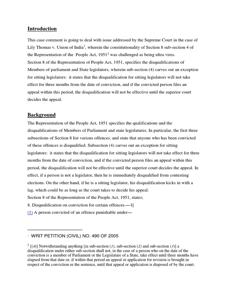 Case Comment | PDF | U.S. State | Constitutional Law