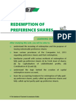 Notes Toredemption of Preference Shares