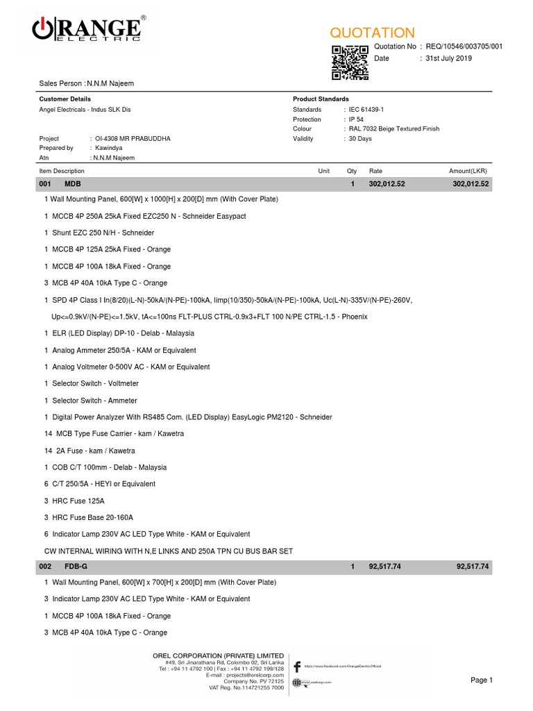 Req 001 Oi 4408 Mr Prabuddha Fuse Electrical Invoice