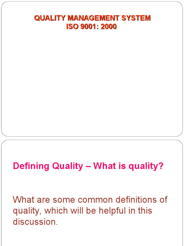 ISO 9000 Quality Management Overview | PDF | Iso 9000 | Quality ...