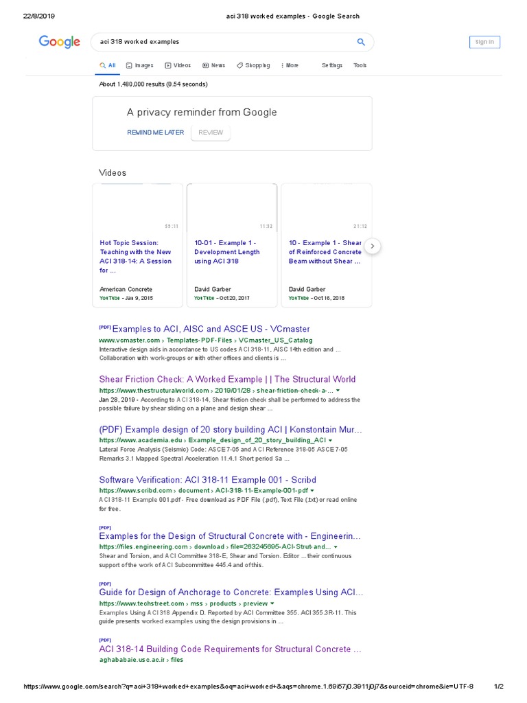 Aci 318 Worked Examples - Google Search | PDF | Computing | Digital ...