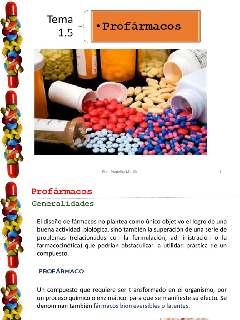 Ejemplos y Definición de Profármacos | PDF | Ester | Farmacocinética
