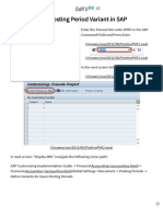 How to Define Posting Period Variant in SAP