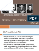 Sejarah Program Linear