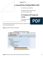 How to Perform a Journal Entry Posting FB50 in SAP