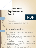 1.0 Interest and Equivalence Part I