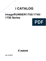 Parts Catalog: Imagerunner1750/1740/ 1730 Series