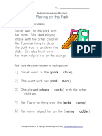 Reading Comprehension Park PDF
