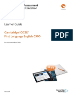 Learner Guide For Cambridge Igcse First Language English 0500 For Examination From 2020