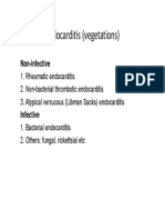 Endocarditis (Vegetations) : Non-Infective