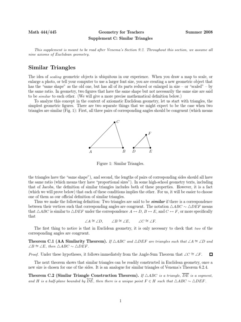 Supplement3 PDF | PDF | Triangle | Euclidean Geometry