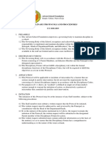 Disciplinary Protocols and Procedures