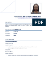 Katherine Uy Razon-Kabigting: Personal Information