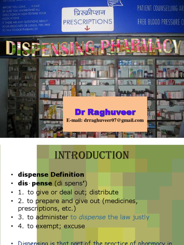 Dispensing Pharmacy PDF Medical Prescription Pharmacy