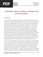 Translating Culture Problems Strategies and Practical Realities