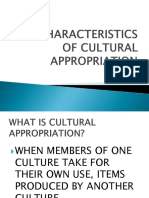 Five Characteristics of Cultural Appropriation Oliva