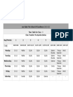 Timetable Class 102 1 PDF