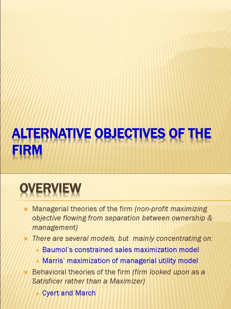 alternative-objectives-of-the-firm-an-overview-of-managerial