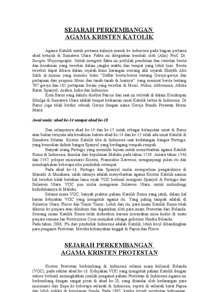 Sejarah Agama Kristen Protestan