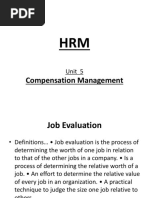 Compensation Management: Unit 5