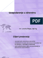 Gospodarenje U Zdravstvu