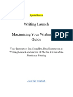 Writing Launch Maximizing Your Writing Time Guide: Special Bonus