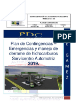 Plan Derrame Hidrocarburos 2019