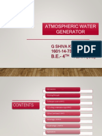 Atmospheric Water Generator