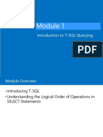 Introduction To T-SQL Querying
