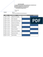 Absen Pembekalan Magang Aj Kesling 2019