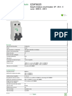 SCHNEIDER ELECTRIC Interruptor Termomagnético EZ9F56225 Data Sheet