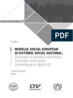  Modelul social european și sistemul social național: provocări ce însoțesc racordarea  activitatii Sindicalelor La Rigorile UE_2016 LilianaPostan