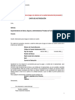 Modelo Carta Autorizacion Pagos Con Transferencia Bancaria