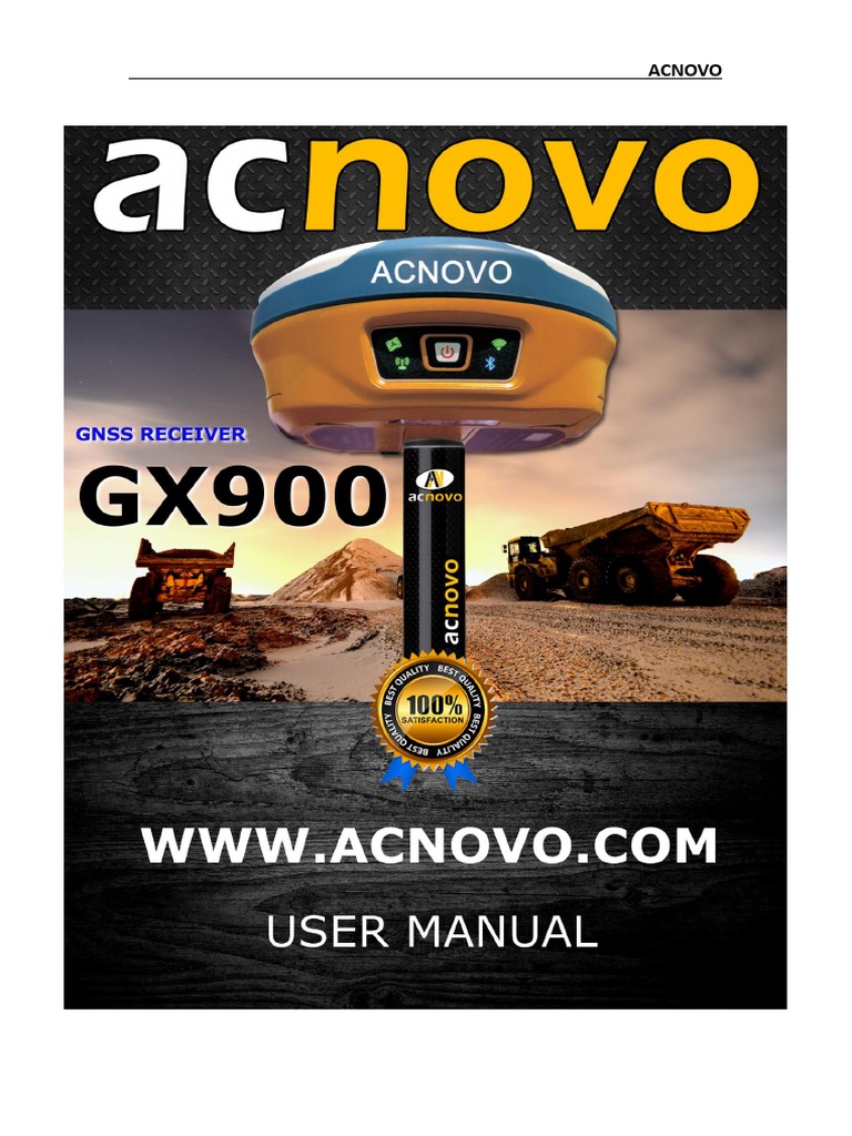 ACNOVO GX900 User Manual 18.10.20-V2 | PDF | Radio | Surveying